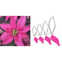POINSETTIA Flower Making Cutter Set 4 Pcs – 7cm