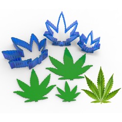 Marijuana Leaf Cutter Set 3pcs