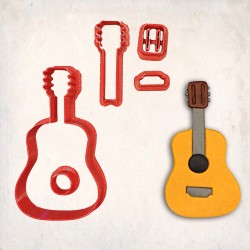Acoustic Guitar Detailed Cookie Cutter Set 4 pcs #RP12003