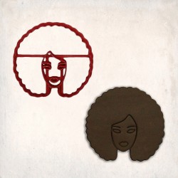 Afro Woman Detailed Cookie Cutter #RP12004