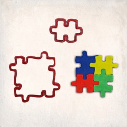 Autism Awareness Puzzle Detailed Cookie Cutter Set 2 pcs #RP12007
