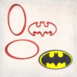 Batman Logo Detailed Cookie Cutter Set 3 pcs #RP12020