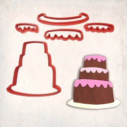 Cake Detailed Cookie Cutter Set 5 pcs #RP12045