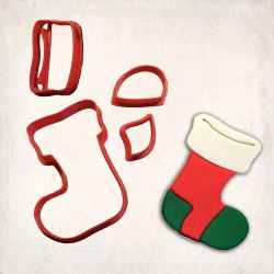Christmas Stocking Detailed Cookie Cutter Set 4 pcs #RP12057