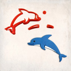 Dolphin Detailed Cookie Cutter Set 4 pcs #RP12074