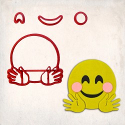 Emoji Hug Detailed Cookie Cutter Set 4 pcs #RP12081