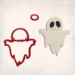 Halloween Ghost Detailed Cookie Cutter Set 2 pcs #RP12111