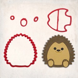 Hedgehog  Detailed Cookie Cutter Set 5 pcs #RP12115