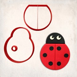 Lady Bug Detailed Cookie Cutter Set 3 pcs #RP12134