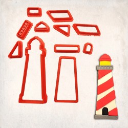 Lighthouse Detailed Cookie Cutter Set 11 pcs #RP12136