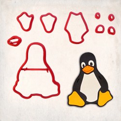 Linux Penguin Detailed Cookie Cutter Set 9 pcs #RP12142
