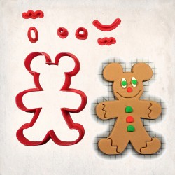 Mickey Gingerbread Detailed Cookie Cutter Set 6 pcs #RP12156