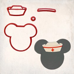 Mickey Mouse Nurse Detailed Cookie Cutter Set 4 pcs #RP12161