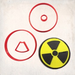 Nuclear Symbol Detailed Cookie Cutter Set 4 pcs #RP12174