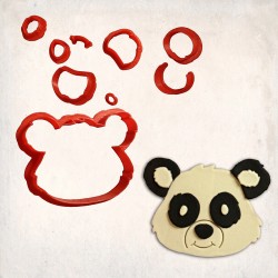 Panda Face Detailed Cookie Cutter Set 9 pcs #RP12181