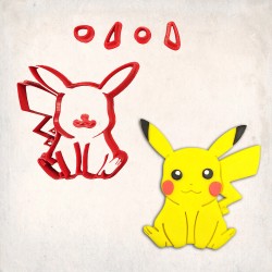 Pokemon Pikachu Detailed Cookie Cutter Set 6 pcs #RP12206