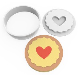 Cookie Cutter and Stamp Set - Heart #RP21204