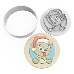 Cookie Cutter and Stamp Set - Christmas Dog #RP21216