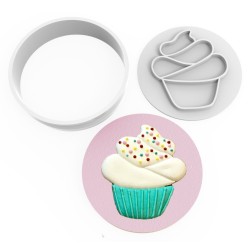 Cookie Cutter and Stamp Set - Cupcake #RP21234