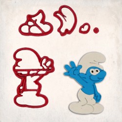 Smurf Body Detailed Cookie Cutter Set 5 pcs #RP12238