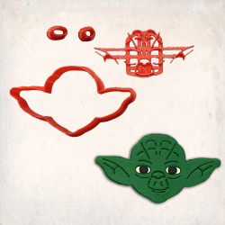 Star Wars Yoda Detailed Cookie Cutter Set 4 pcs #RP12255