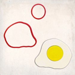 Sunny Side Up Egg Detailed Cookie Cutter Set 2 pcs #RP12259