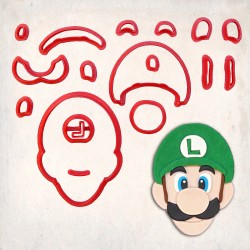 Super Mario Luigi Detailed Cookie Cutter Set 17 pcs #RP12262