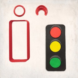 Traffic Light Detailed Cookie Cutter Set 3 pcs #RP12281