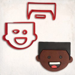 Boy Face-3 Detailed Cookie Cutter Set 6 pcs #RP12803