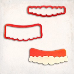 Prosthetic Teeth Detailed Cookie Cutter Set 2 pcs #RP12826