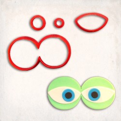 Eye Balls-1 Detailed Cookie Cutter Set 4 pcs #RP12811