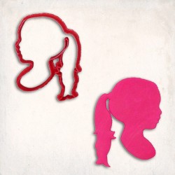 Girl Ponytail Cookie Cutter #RP12843
