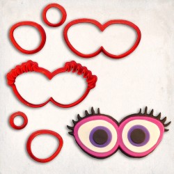 Monster Eyes Detailed Cookie Cutter Set 6 pcs #RP12804