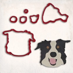 Border Collie Dog Detailed Cookie Cutter Set 6 pcs #RP12878