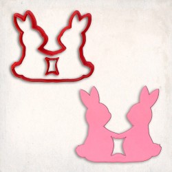 Rabbits Holding Hands Cookie Cutter 2 pcs #RP12967