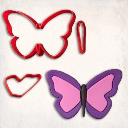Butterfly Detailed Cookie Cutter Set 3 pcs #RP12881