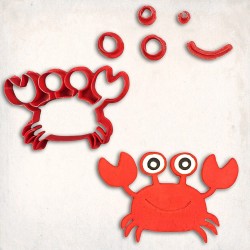 Crab Detailed Cookie Cutter Set 6 pcs #RP12896