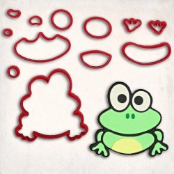 Frog Detailed Cookie Cutter Set 12 pcs #RP12906