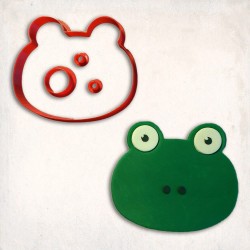Frog Face Detailed Cookie Cutter Set 4 pcs #RP12907