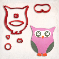 Halloween Owl Detailed Cookie Cutter Set 7 pcs #RP12911