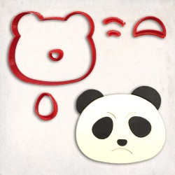 Panda Face-2 Detailed Cookie Cutter Set 6 pcs #RP12925