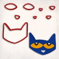 Pete The Cat Detailed Cookie Cutter Set 8 pcs #RP12927