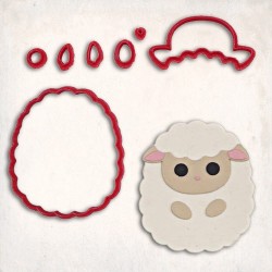 Sheep Body Detailed Cookie Cutter Set 7 pcs #RP12937