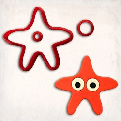 Starfish Detailed Cookie Cutter Set 3 pcs #RP12944