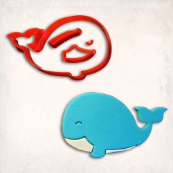 Whale-1 Detailed Cookie Cutter Set 4 pcs #RP12949