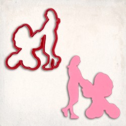 Mom Pushing Stroller Cookie Cutter