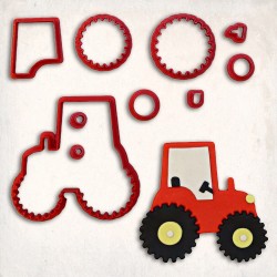 Tractor Detailed Cookie Cutter Set 10 pcs