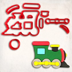 Train Detailed Cookie Cutter Set 9 pcs