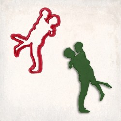 Couple Embracing Cookie Cutter