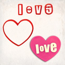 Love Heart Detailed Cookie Cutter Set 5 pcs